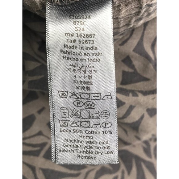 John Varvatos Daryl Leaf Print Cotton Hemp Drawstring Short Licorice Sz 30 NEW - Picture 6 of 7